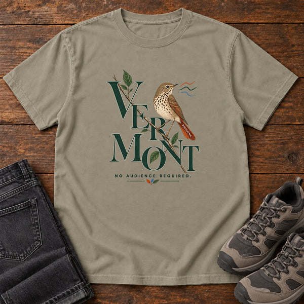 Vermont No Audience Required Thrush T-Shirt, alternate view