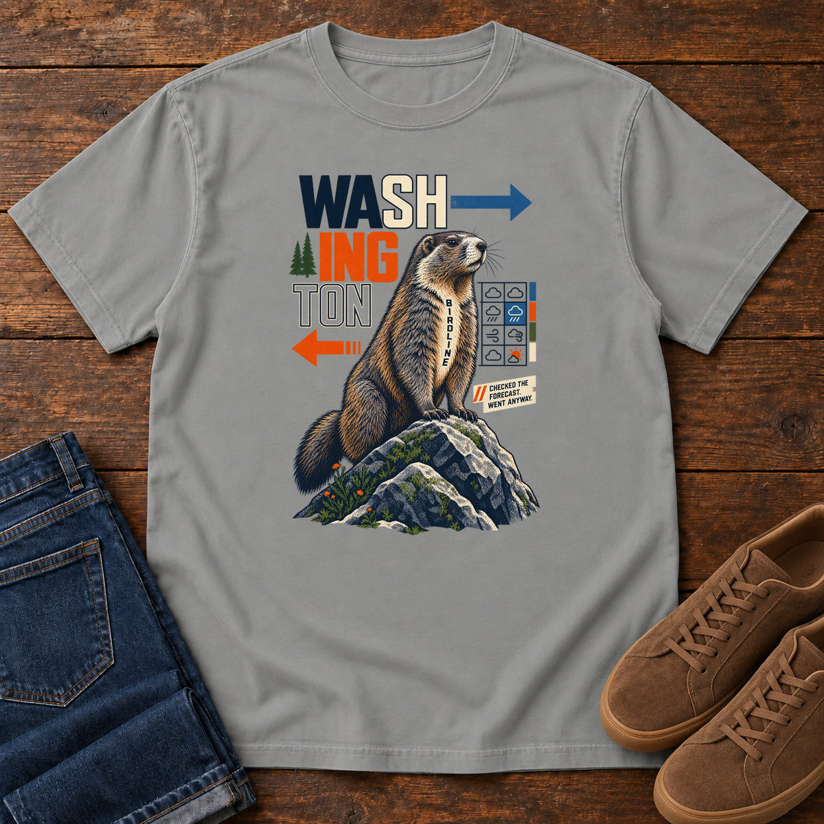 Washington Decides for Itself Marmot T-Shirt in Grey