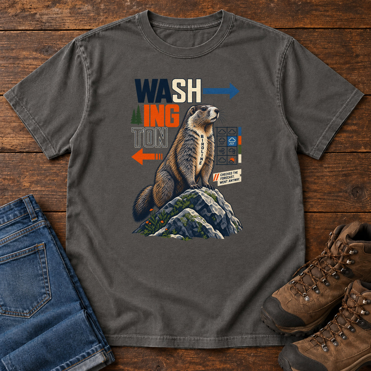 Washington Decides for Itself Marmot T-Shirt in Pepper