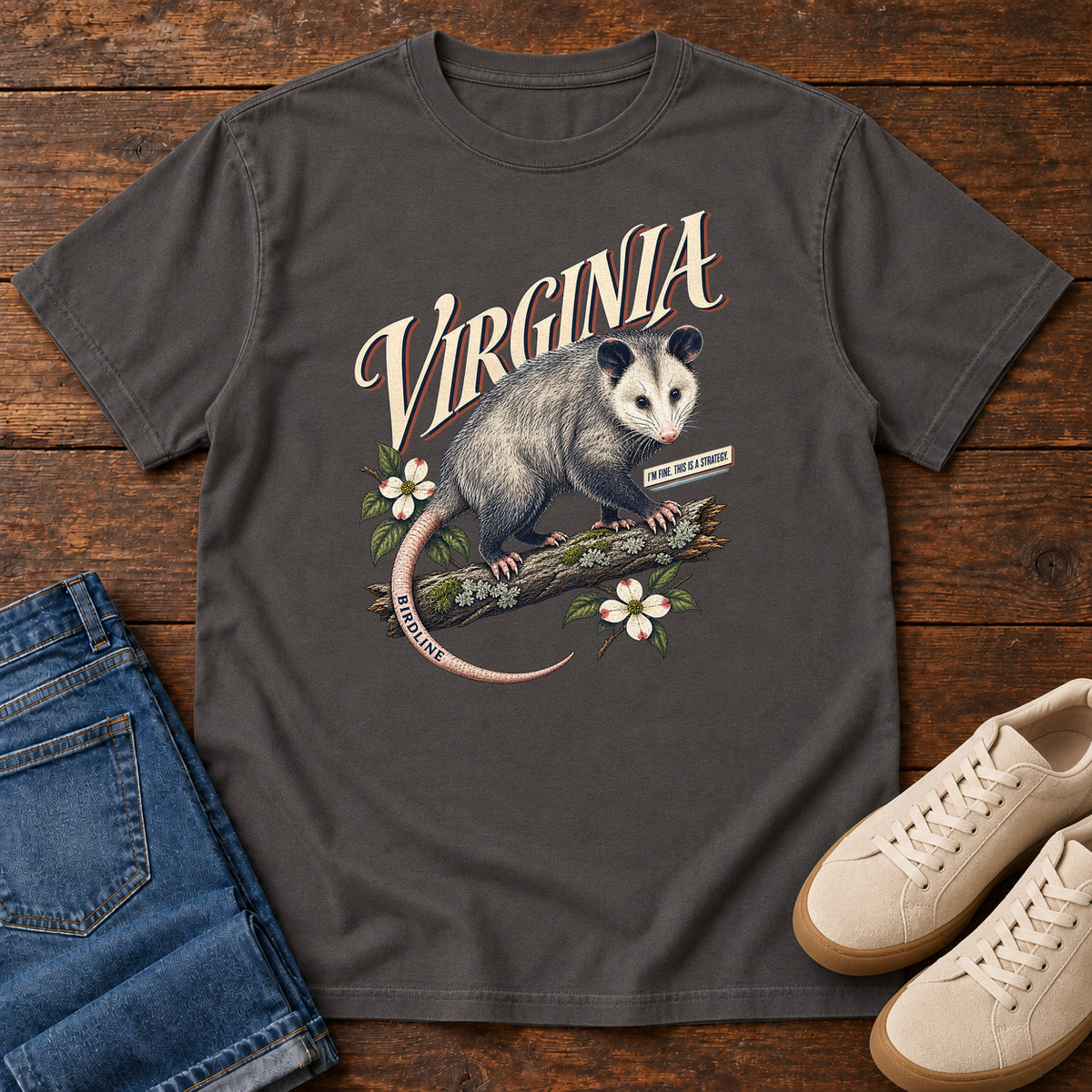 Virginia Opossum T-Shirt in Graphite