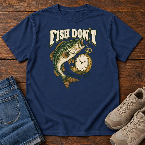 Fish Don't Check the Time T-Shirt, alternate view