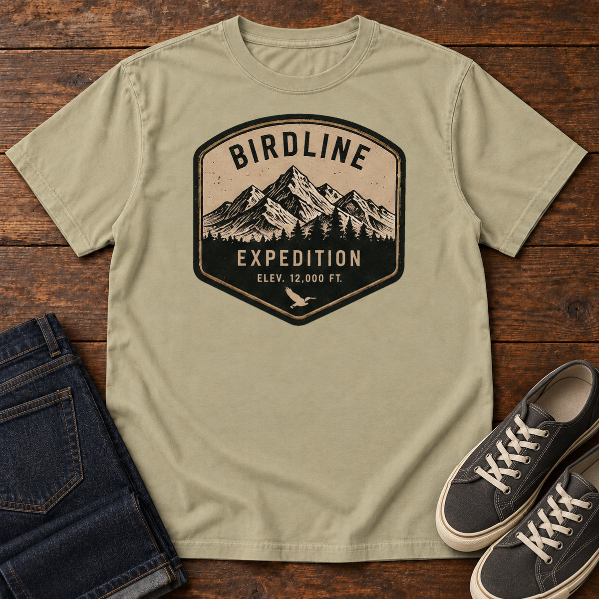 Birdline Expedition T-Shirt in Khaki