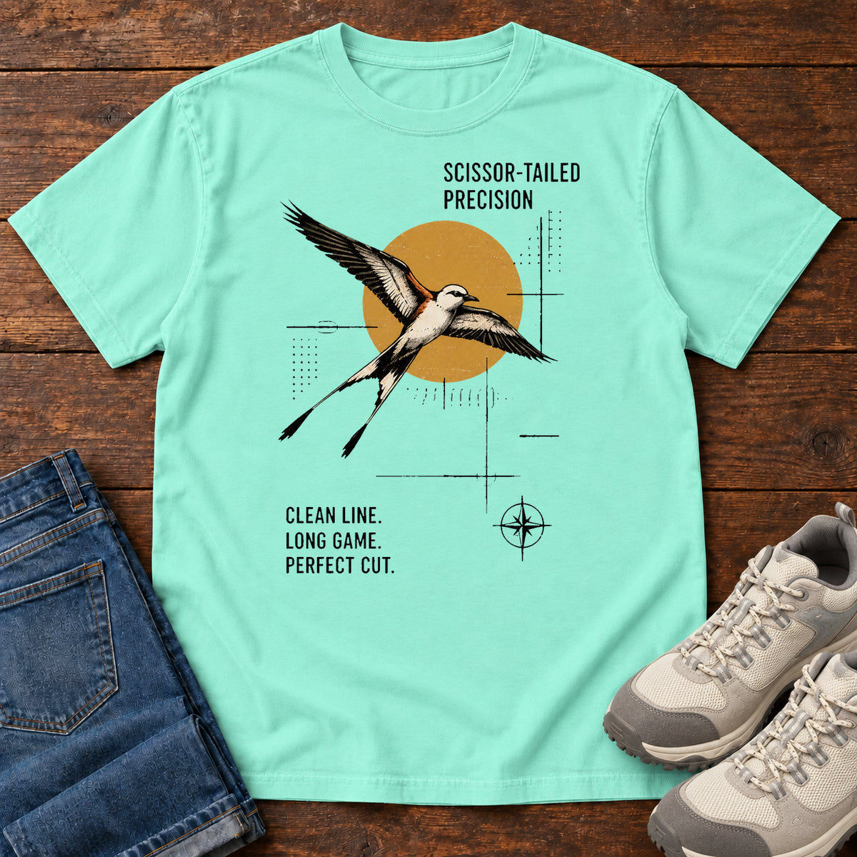Scissor Tailed Precision T-Shirt in Chalky Mint