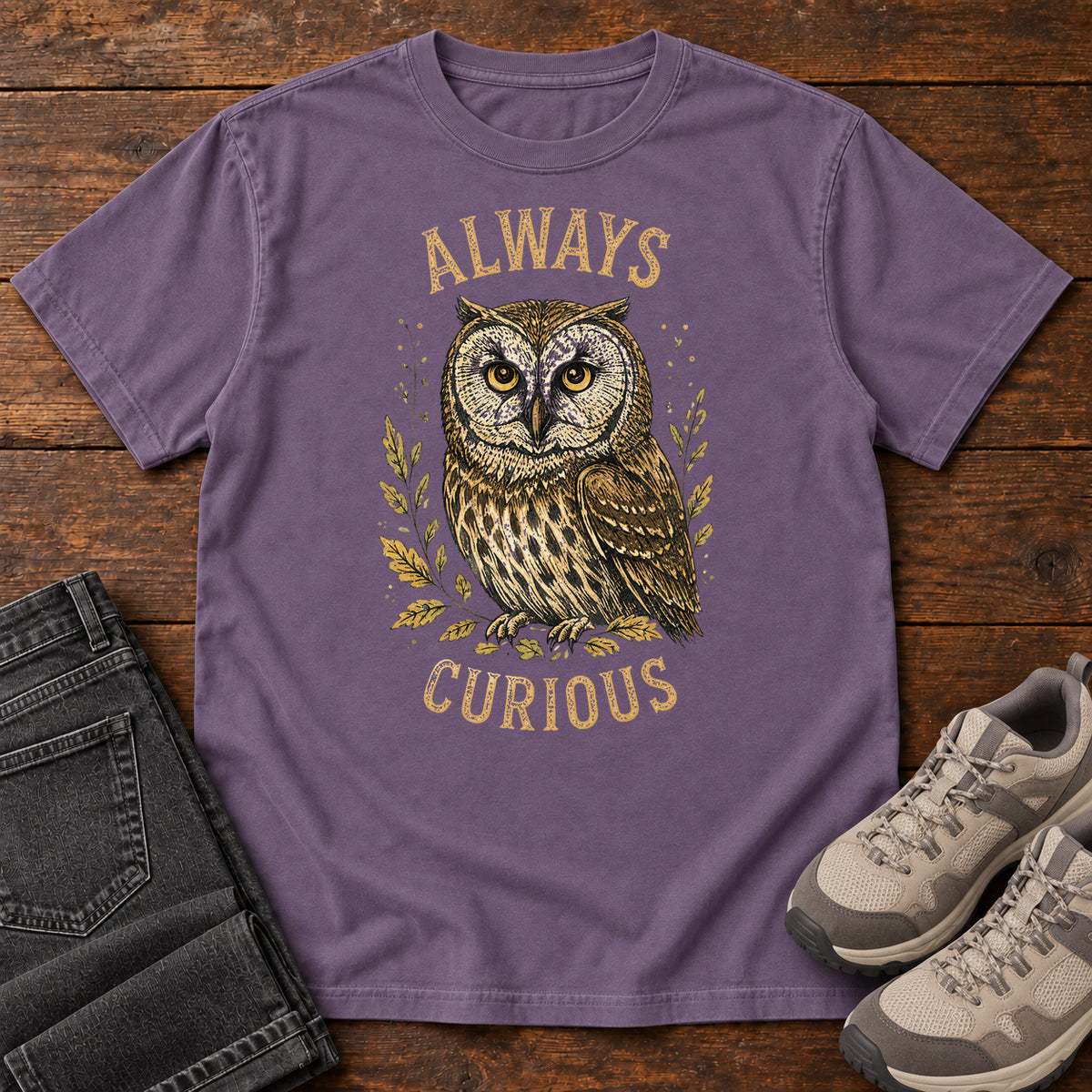 Always Curious T-shirt in Grape