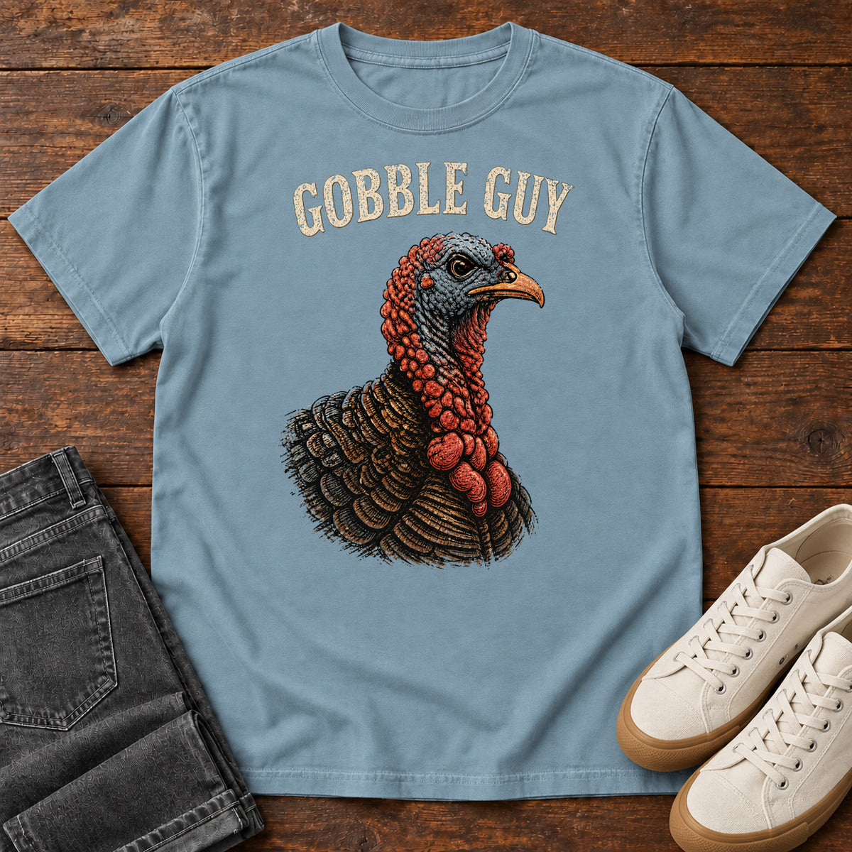 Gobble Guy T-shirt in Ice Blue