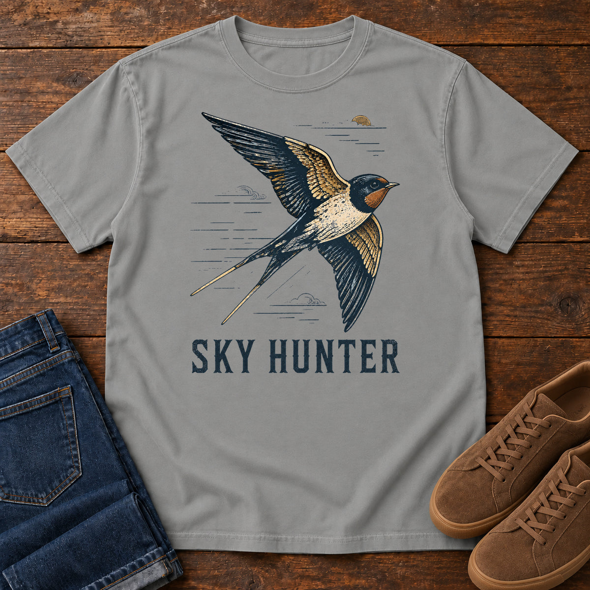 Sky Hunter T-shirt in Grey