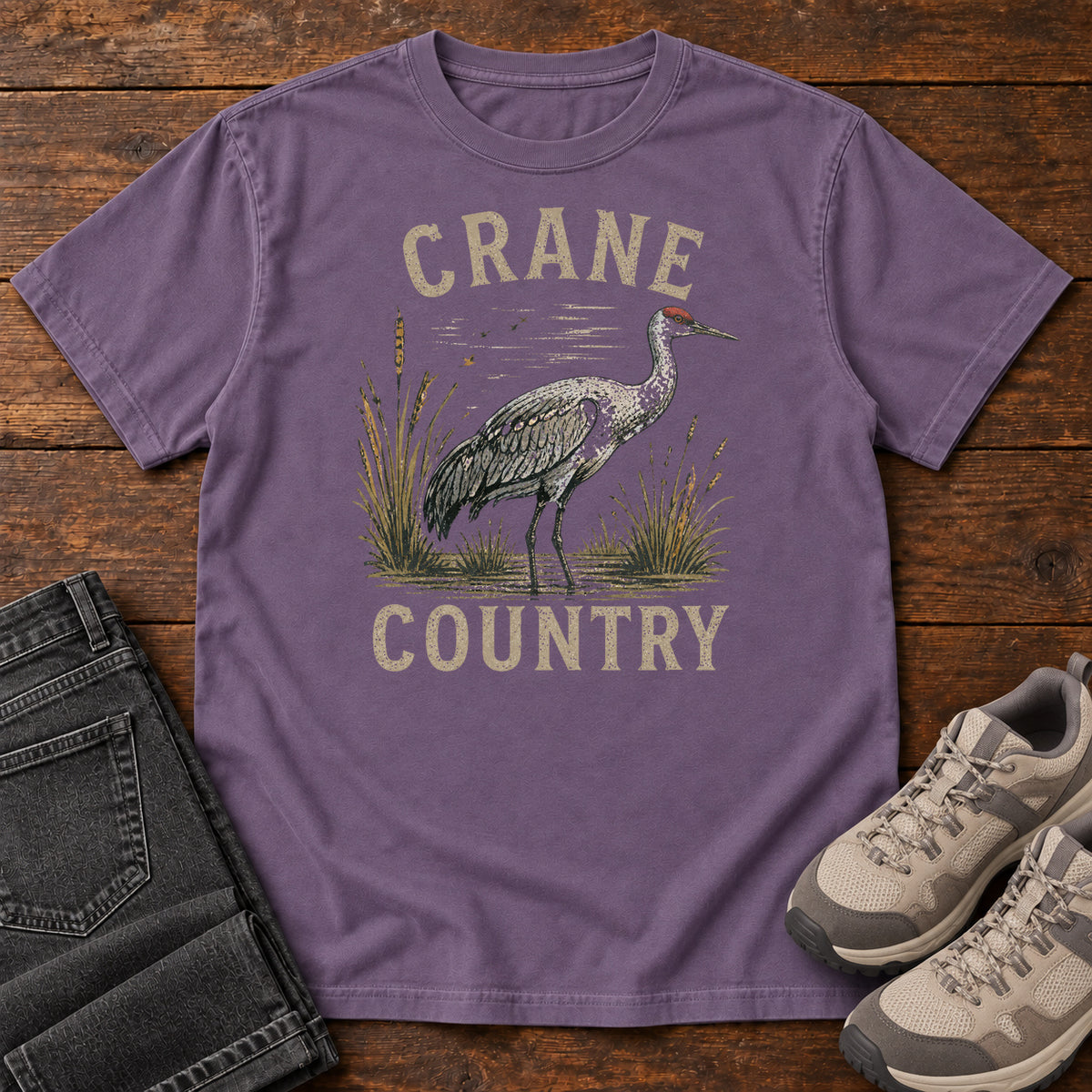Crane Country T-shirt in Grape