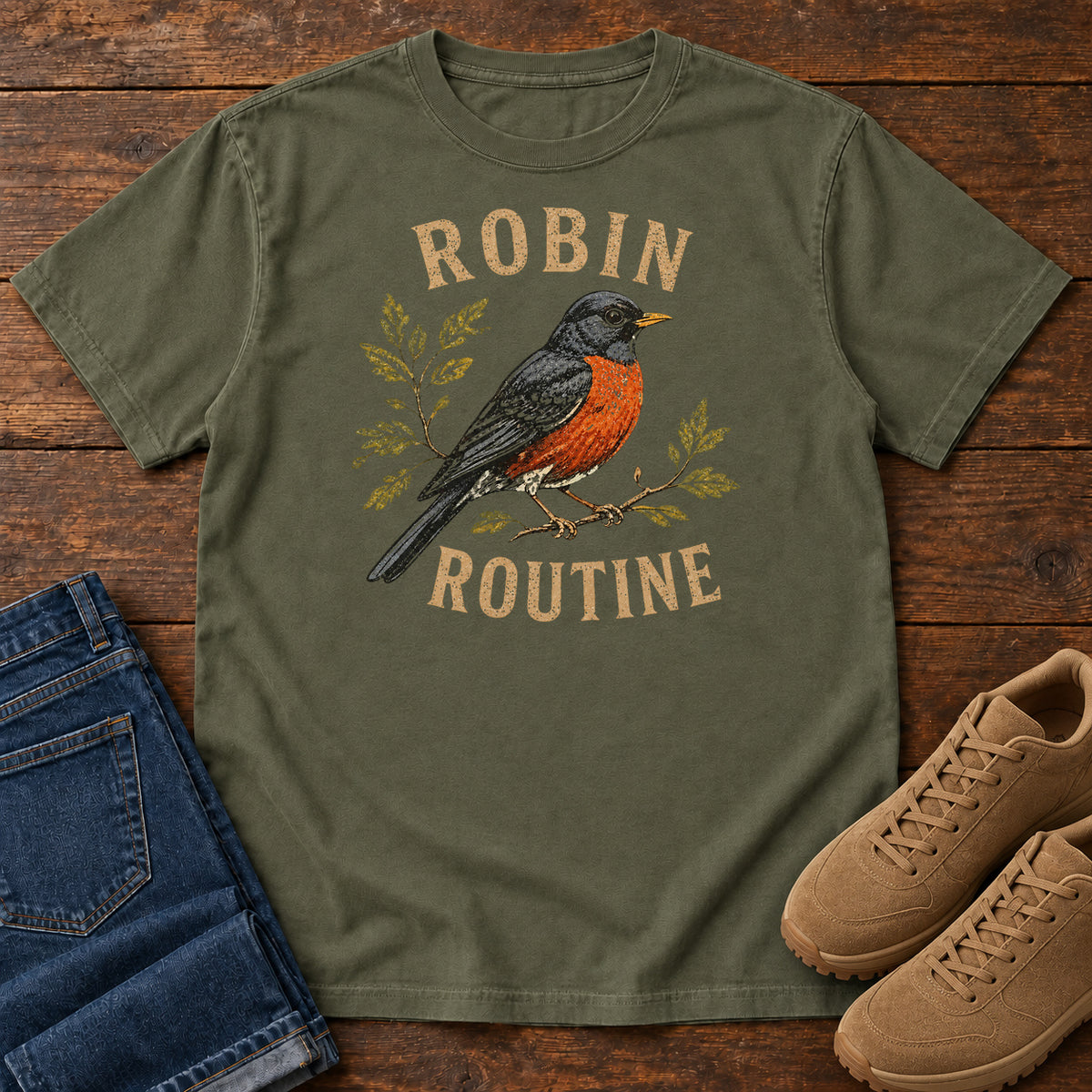 Robin Routine T-shirt in Sage