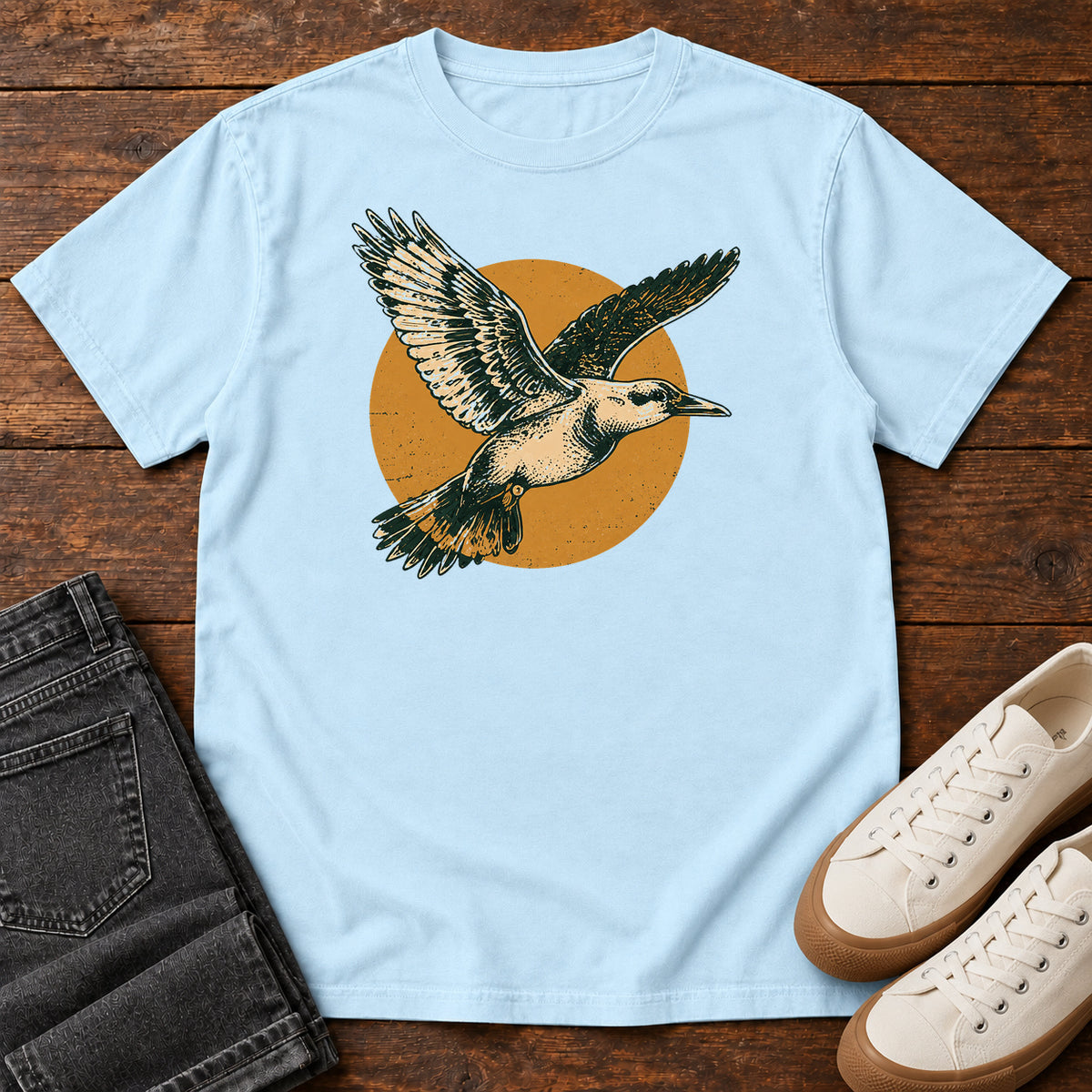 Golden Flight T-Shirt in Chambray