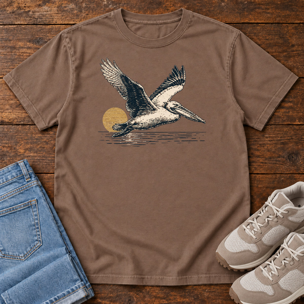 Loon in Flight T-shirt in Espresso