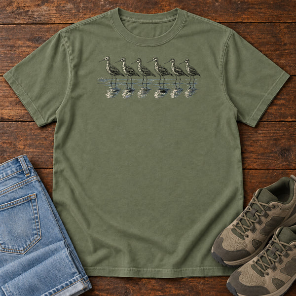 Sandpiper Line T-shirt in Moss, front view