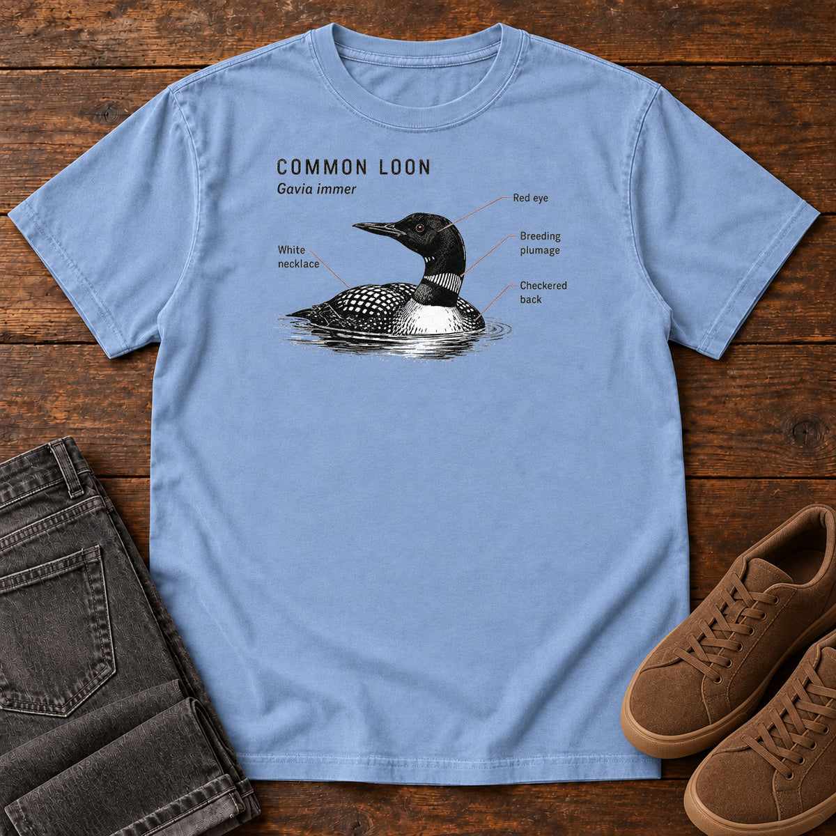 Common Loon T-shirt in Washed Denim