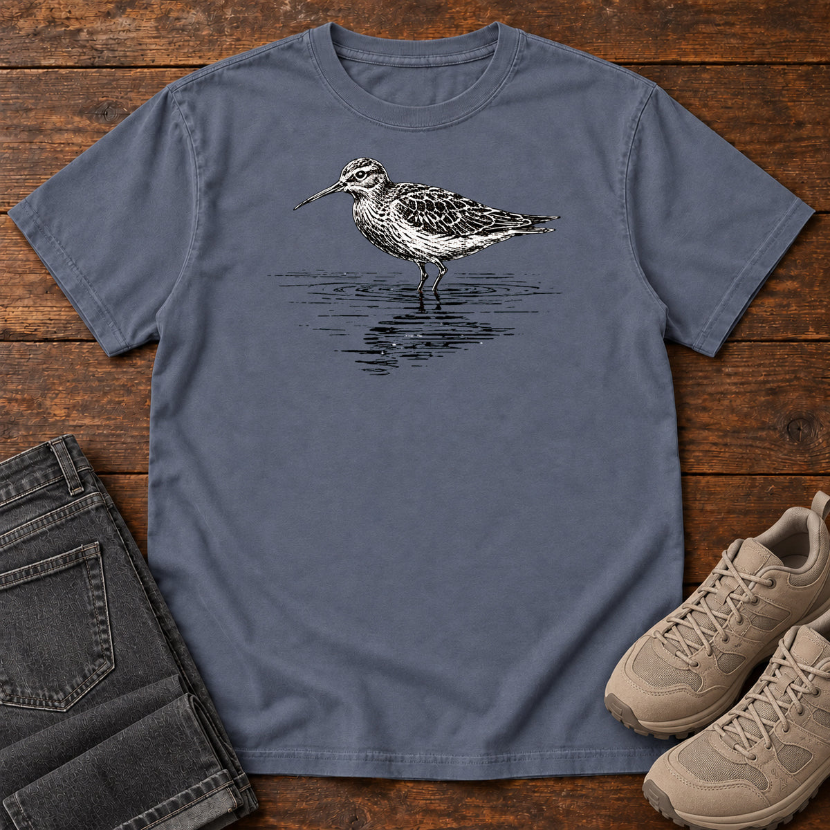 Sandpiper Study T-shirt in Denim