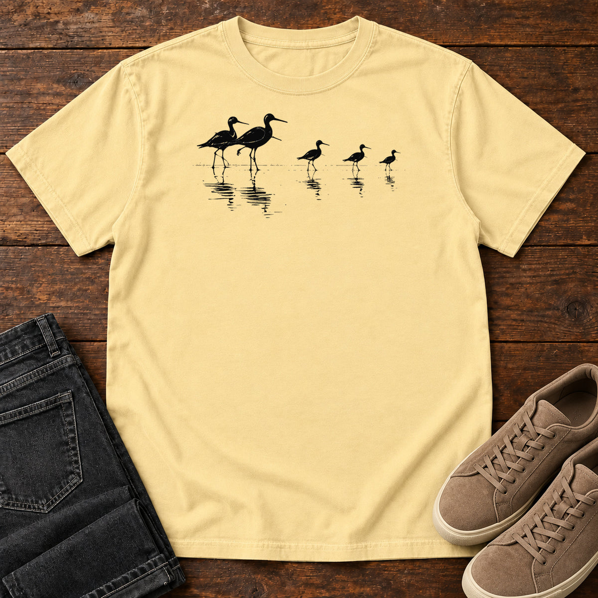 Shoreline Birds T-Shirt in Butter