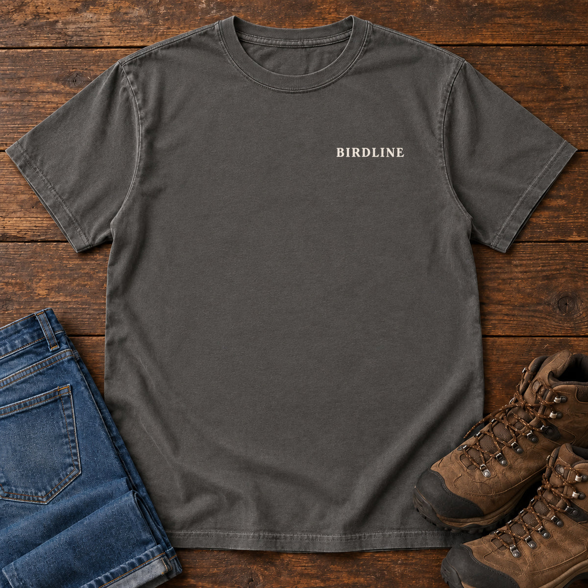 Migration Club T-shirt in Pepper, left side
