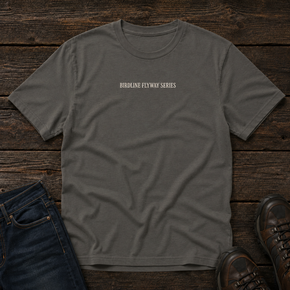 Flyway Series T-shirt in Pepper, front view
