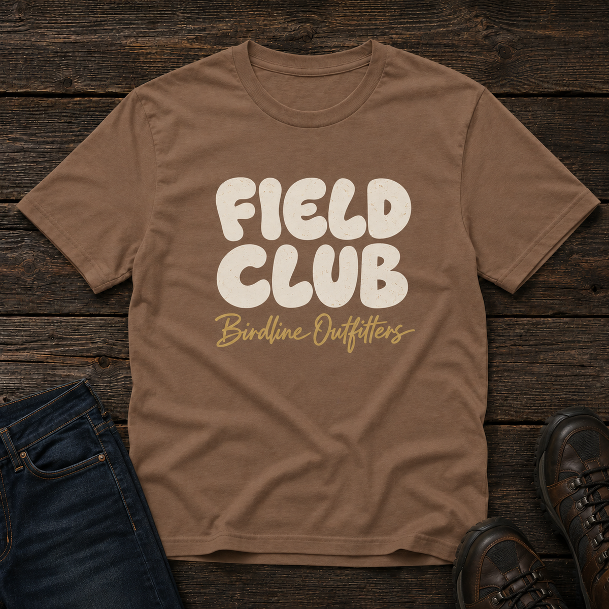 Field Club T-shirt in Espresso, front view