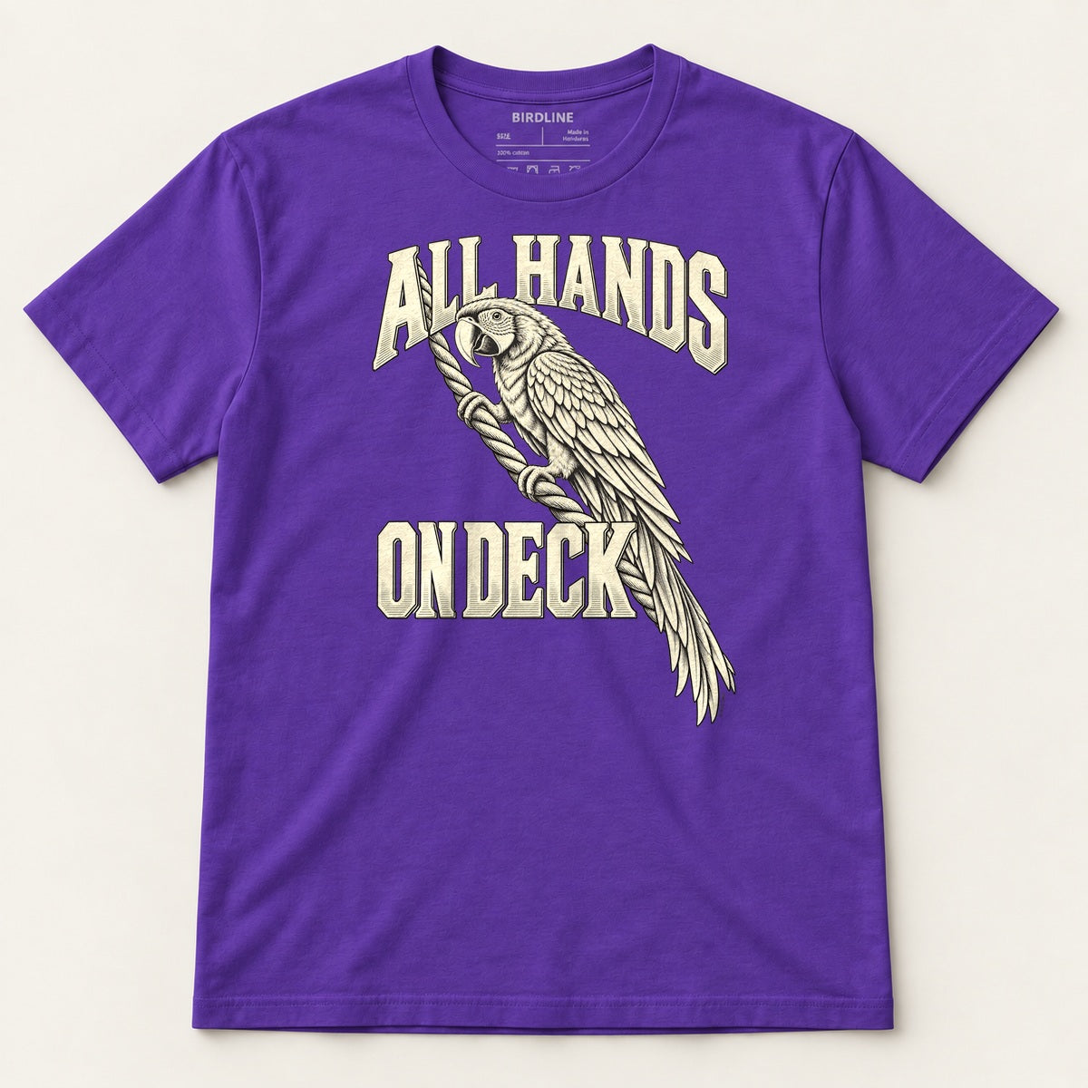 All Hands On Deck T-Shirt in Purple, front view