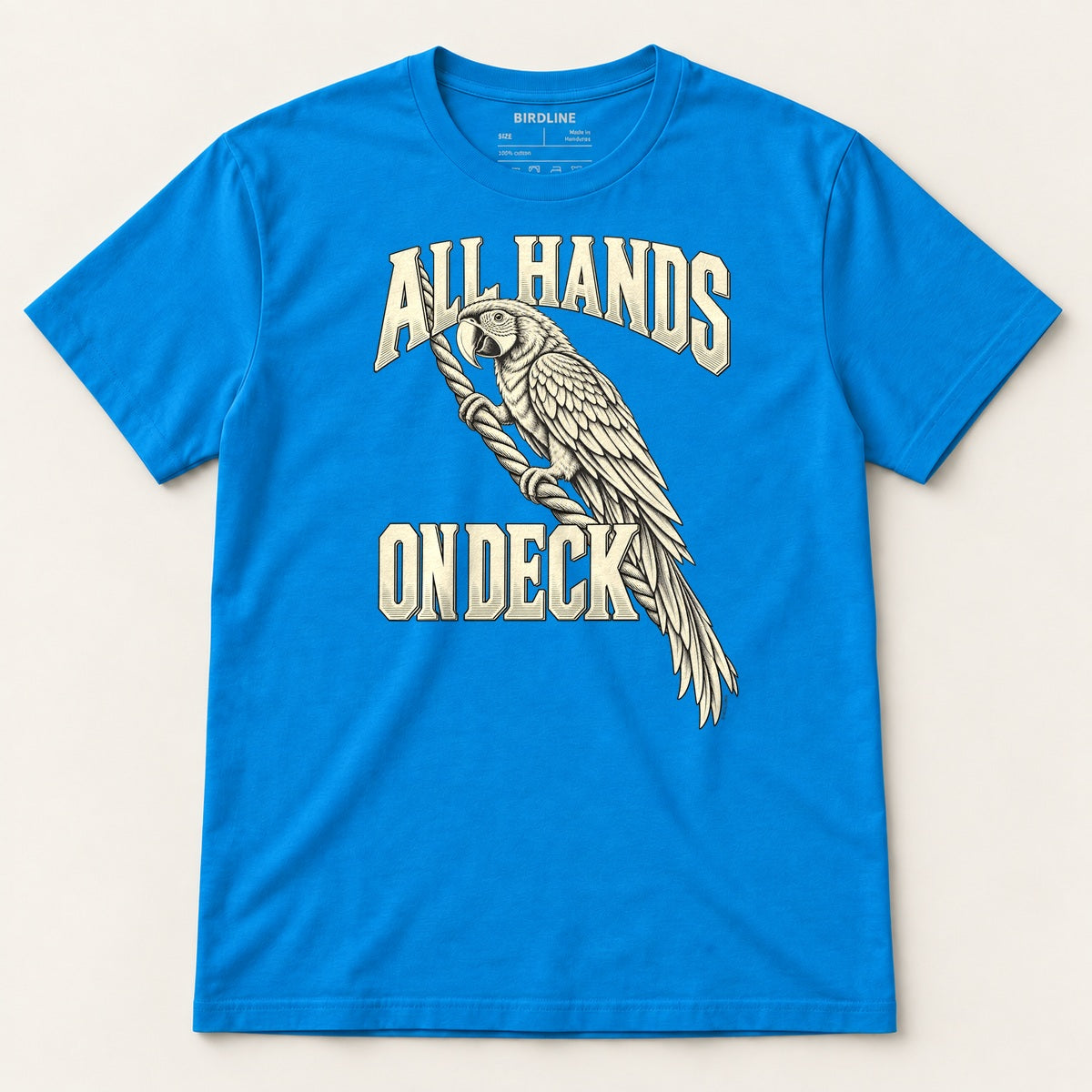 All Hands On Deck T-Shirt in Sapphire, front view