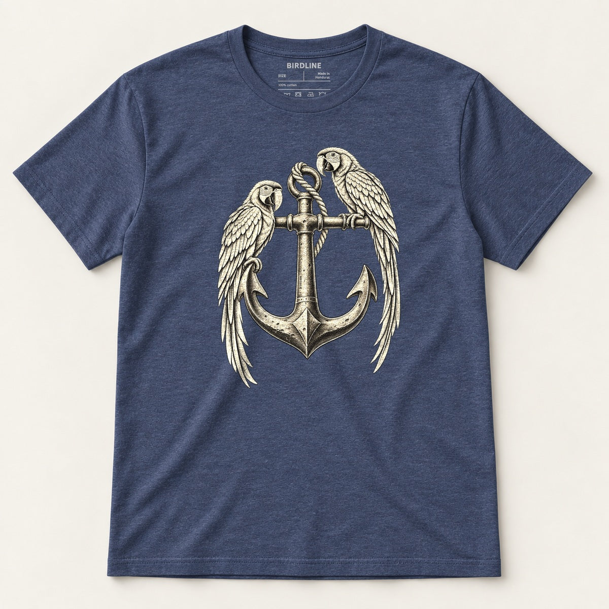 Anchor Mates T-Shirt in Heather Navy, front view