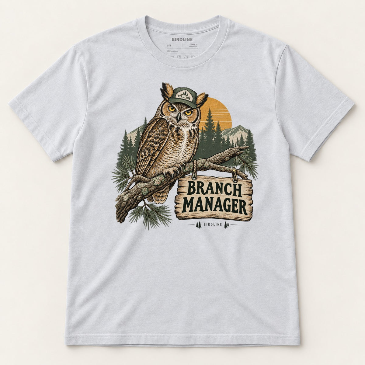 Branch Manager T-Shirt in Ice Grey, front view
