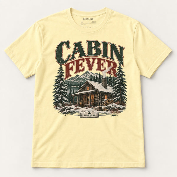 Cabin Fever T-Shirt in Cornsilk, front view