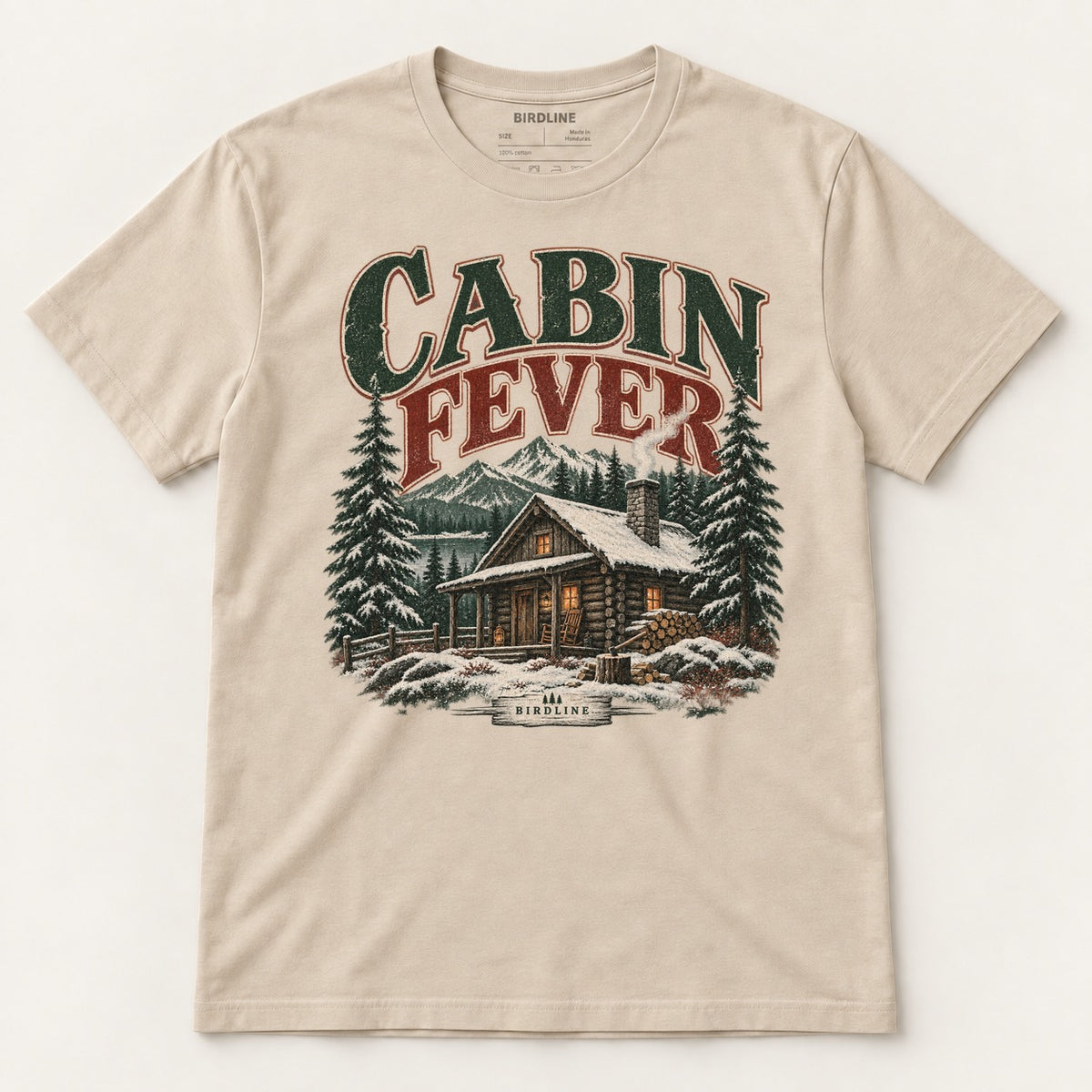 Cabin Fever T-Shirt in Sand, front view