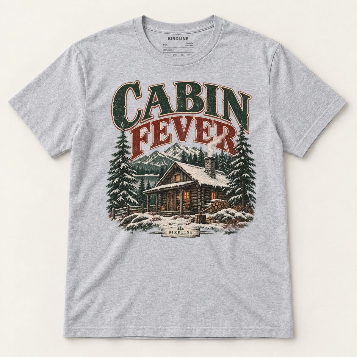 Cabin Fever T-Shirt in Sport Grey, front view