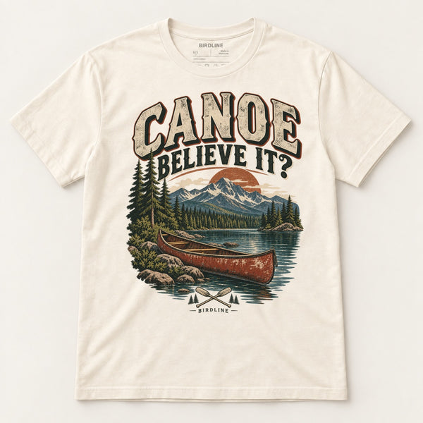 Canoe Believe It T-Shirt in Natural, front view