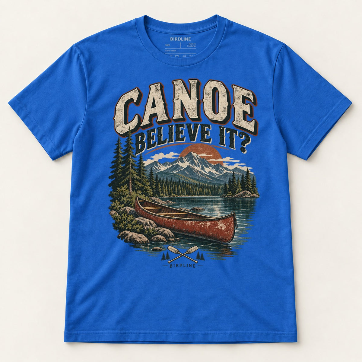 Canoe Believe It T-Shirt in Royal, front view