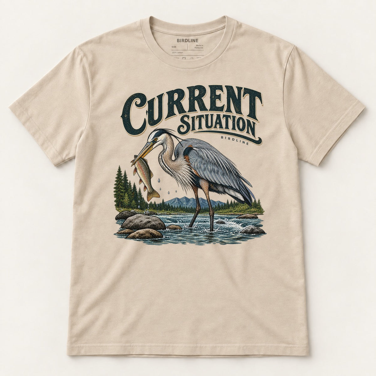 Current Situation T-Shirt in Sand, front view