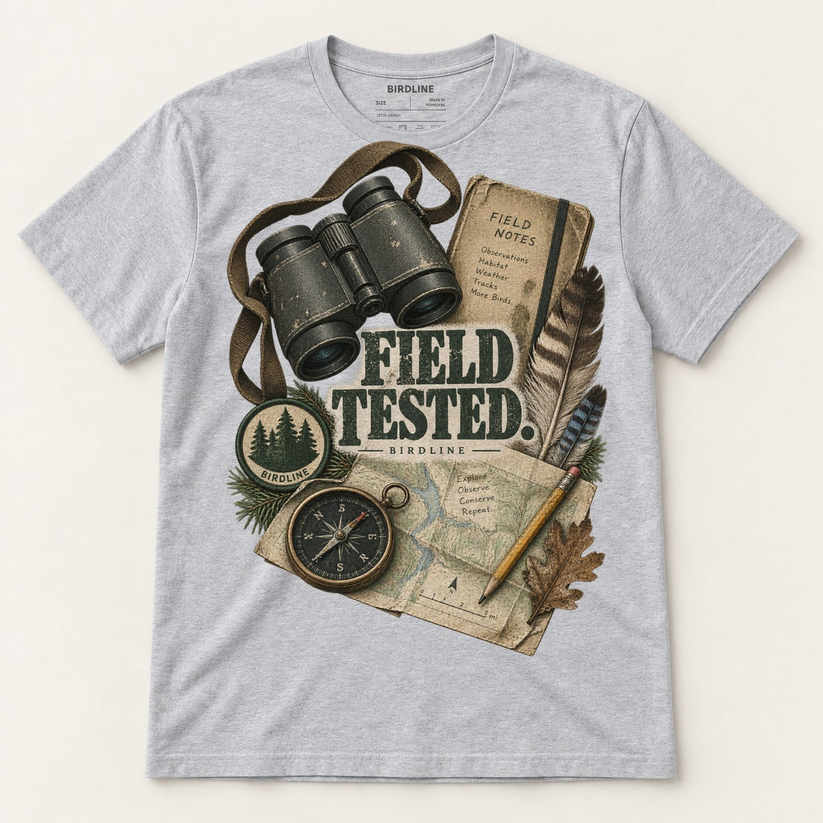 Field Tested T-Shirt in Sport Grey, front view