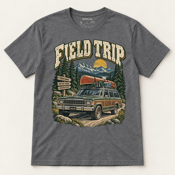Field Trip T-Shirt in Dark Heather, front view