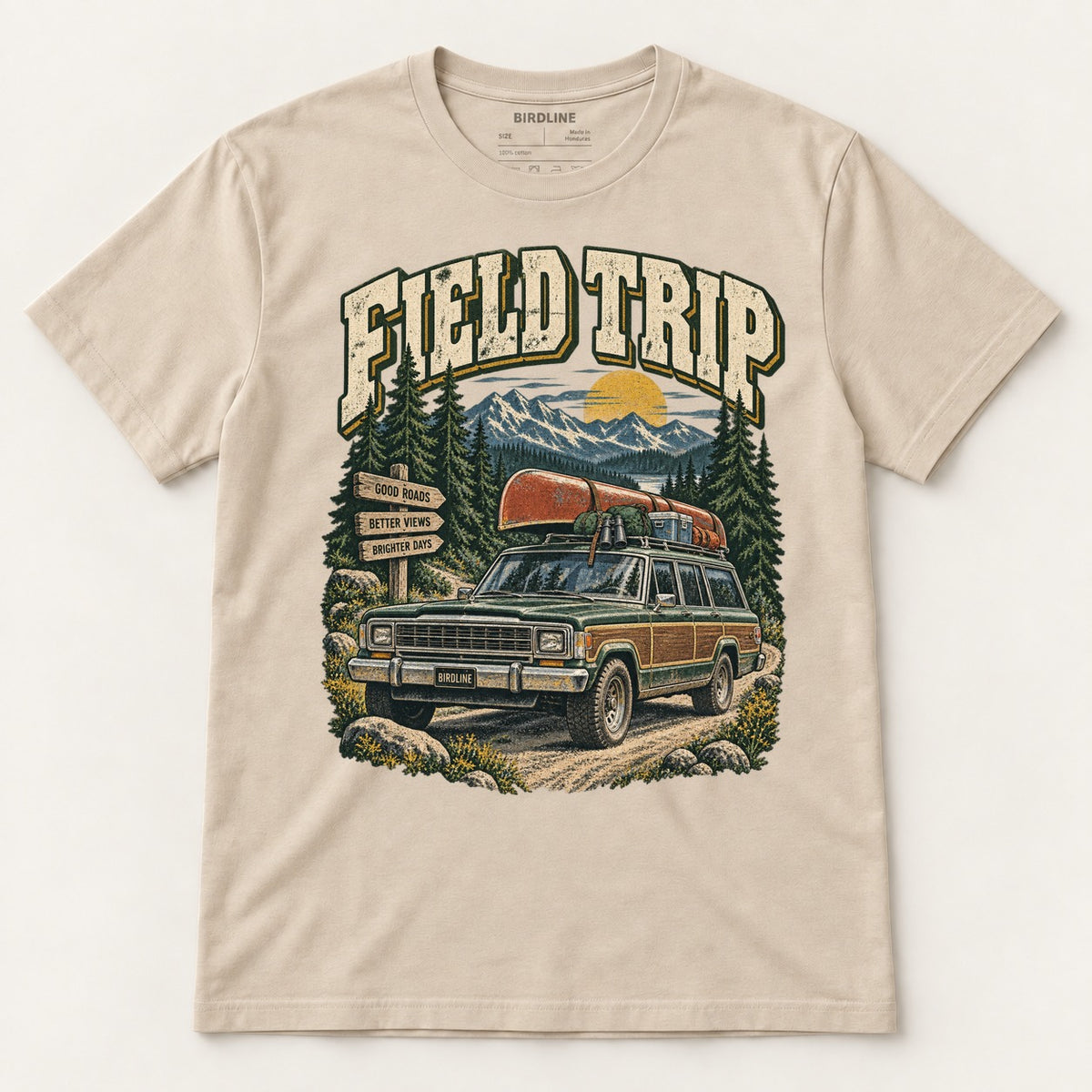Field Trip T-Shirt in Sand, front view