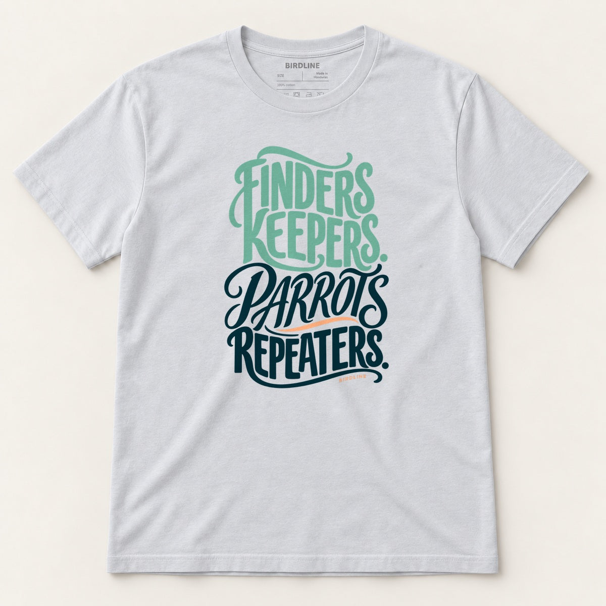 Finders Keepers T-Shirt in Ice Grey, front view