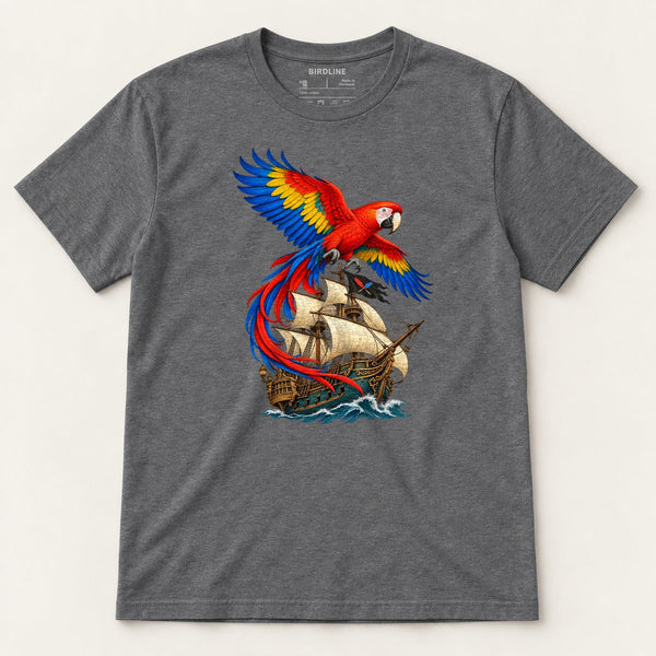 Full Sail Macaw T-Shirt in Dark Heather, front view