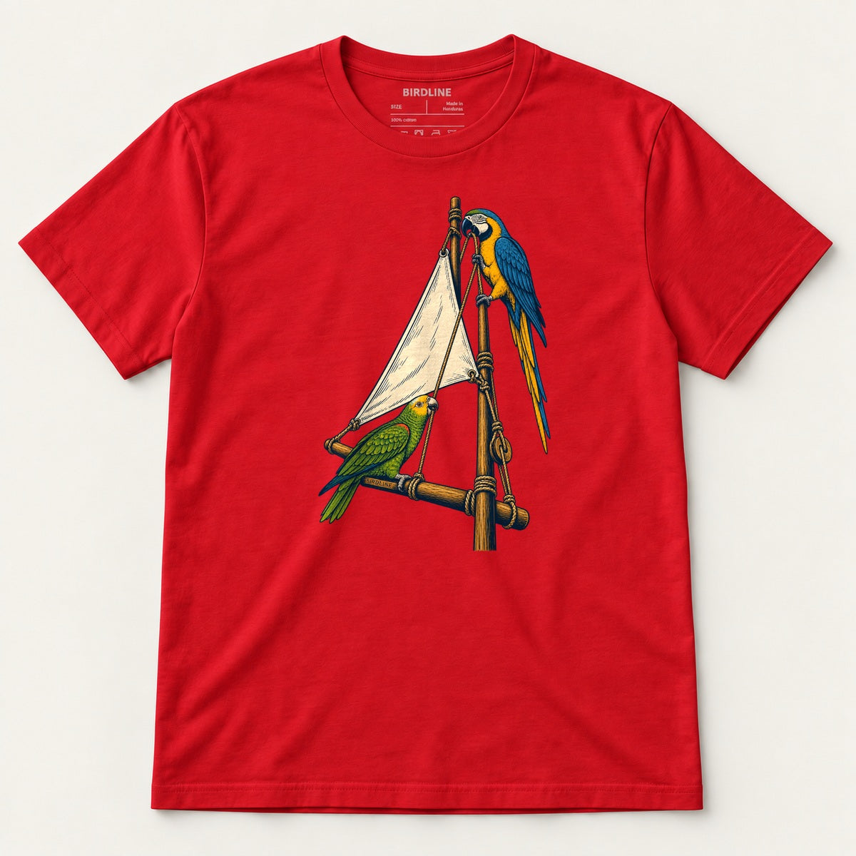 Hoist The Sail T-Shirt in Red, front view