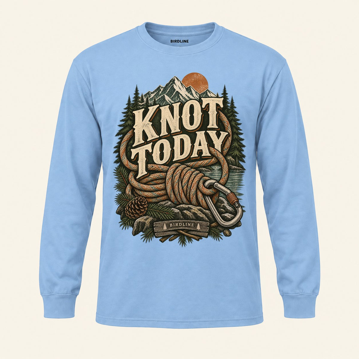 Knot Today Long Sleeve Shirt in Light Blue, front view