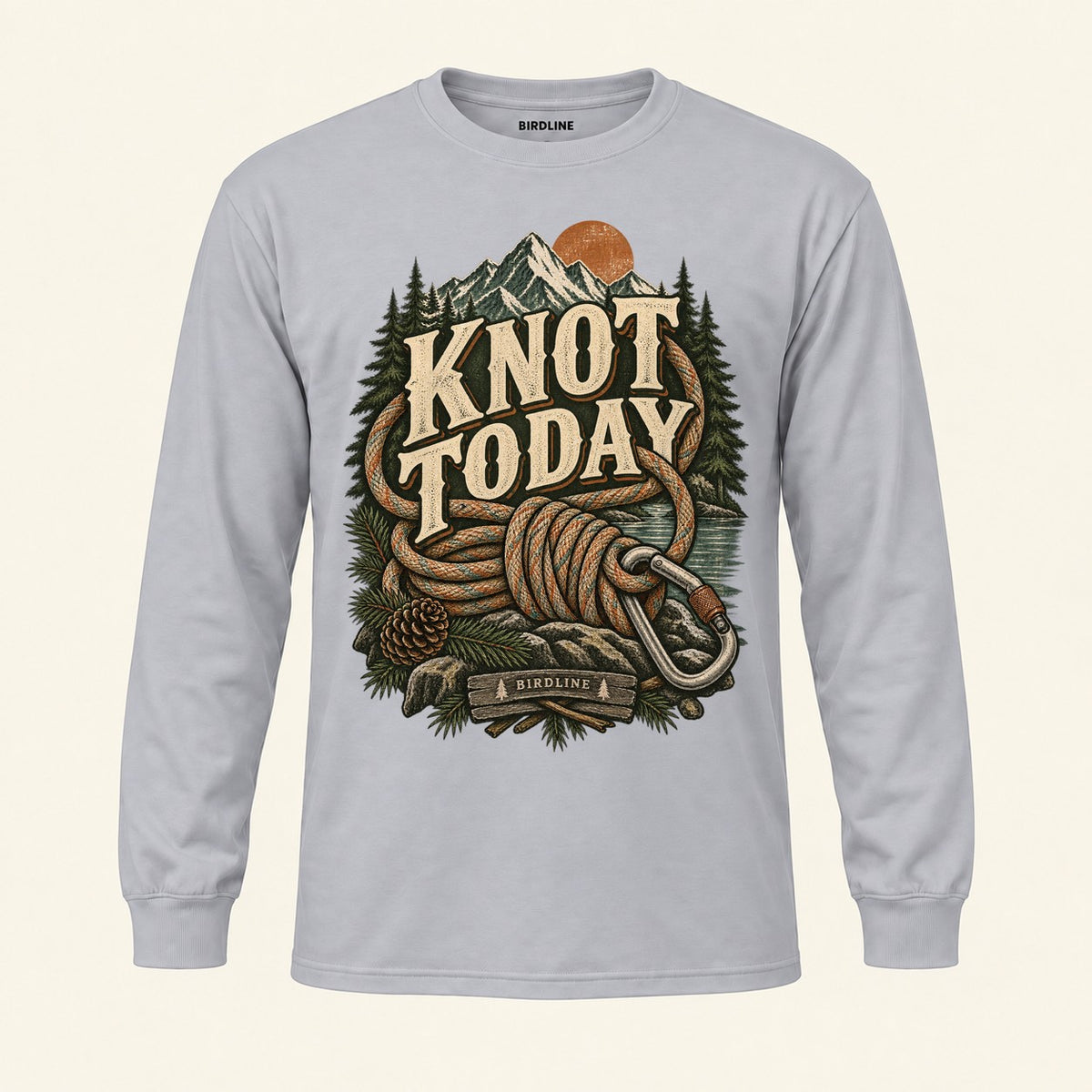 Knot Today Long Sleeve Shirt in Sport Grey, front view