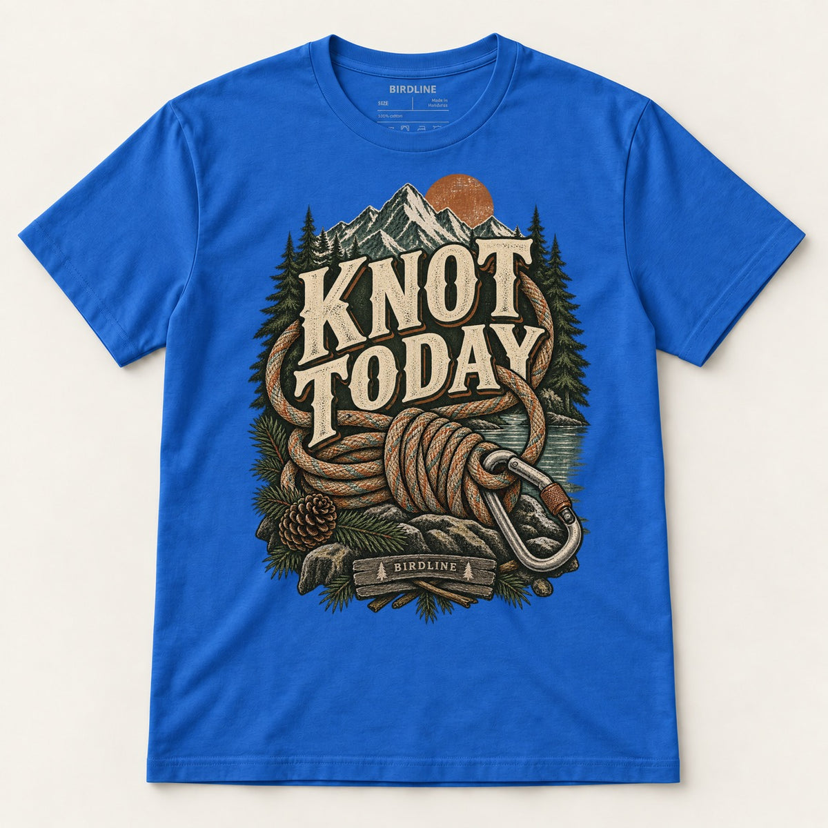Knot Today T-Shirt in Royal, front view