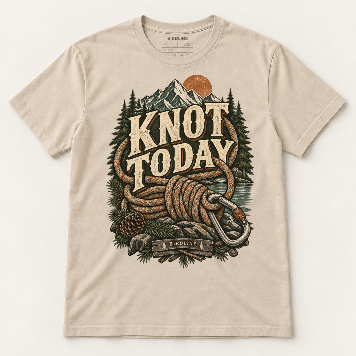 Knot Today T-Shirt in Sand, front view