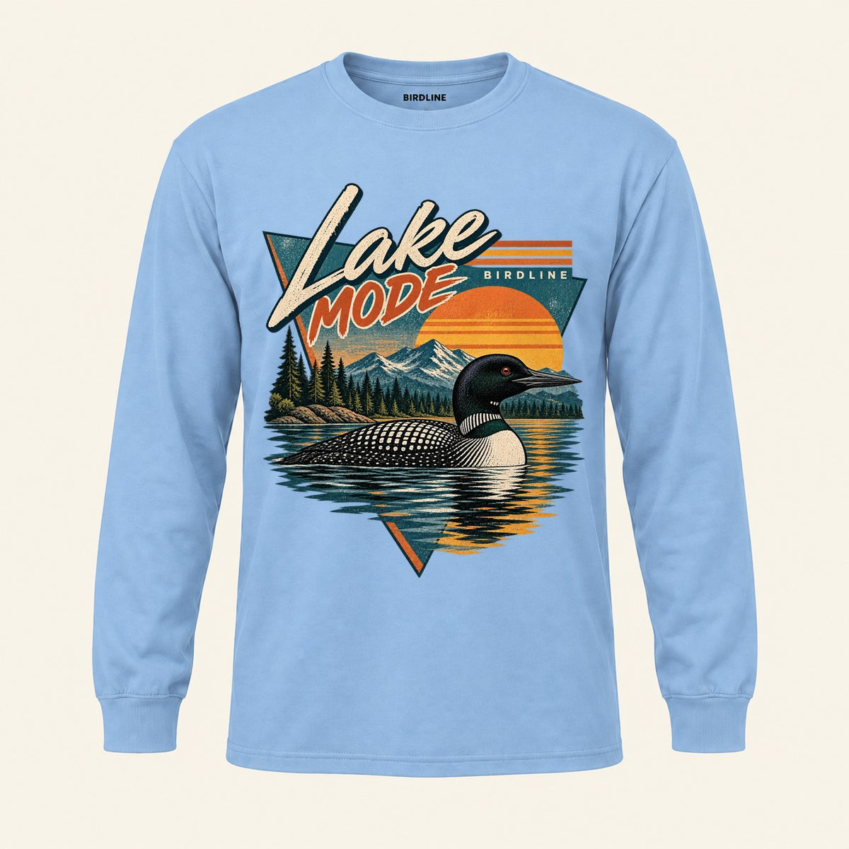 Lake Mode Long Sleeve Shirt in Light Blue, front view