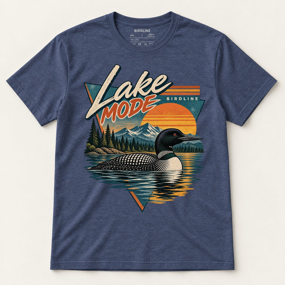 Lake Mode T-Shirt in Heather Navy, front view