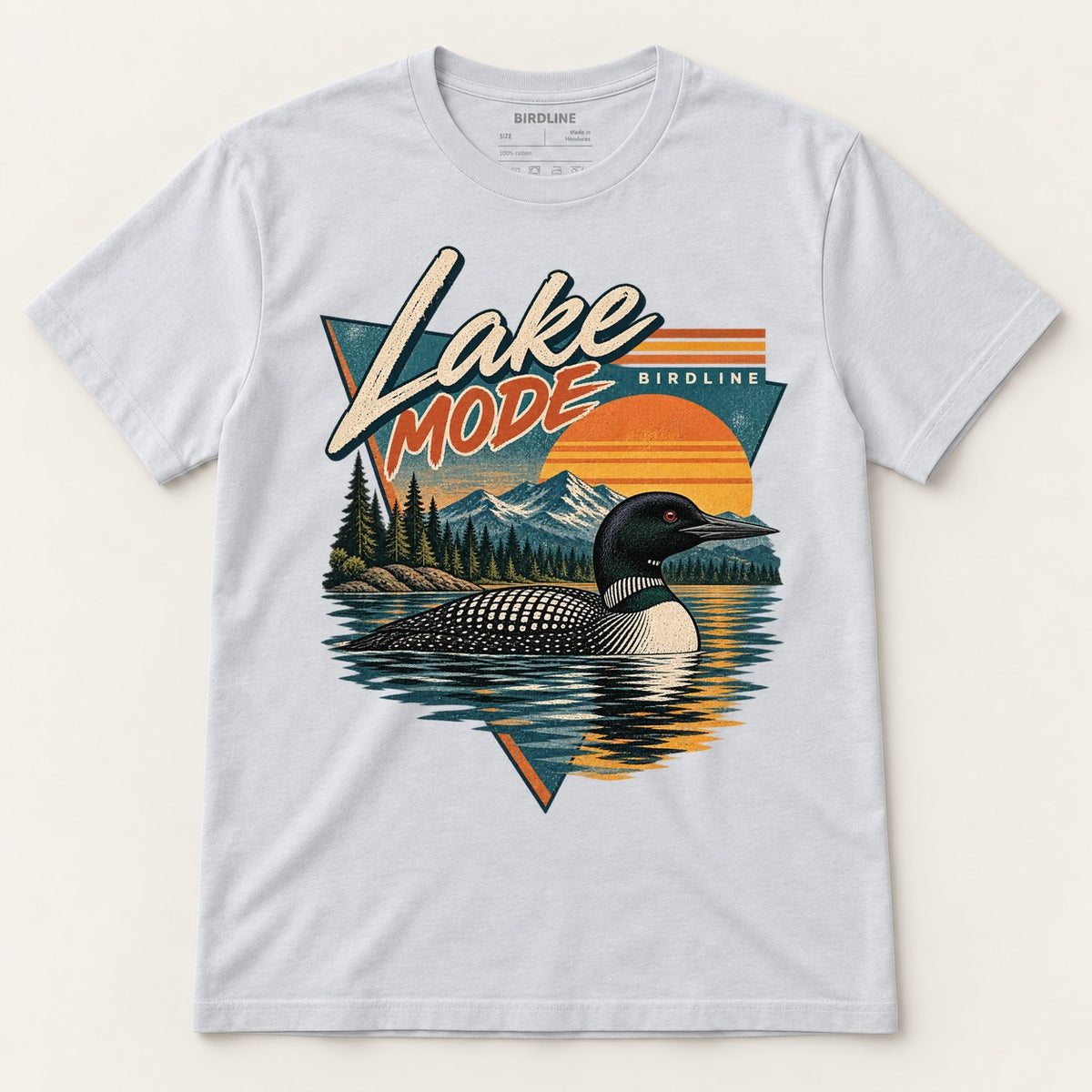 Lake Mode T-Shirt in Ice Grey, front view