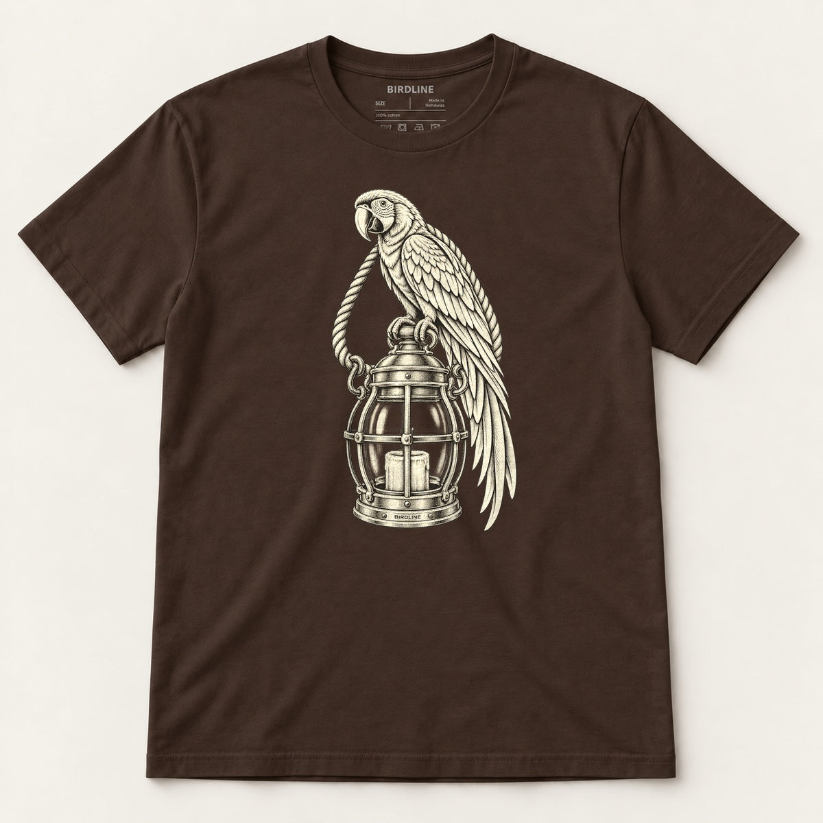 Lantern Watch T-Shirt in Dark Chocolate, front view