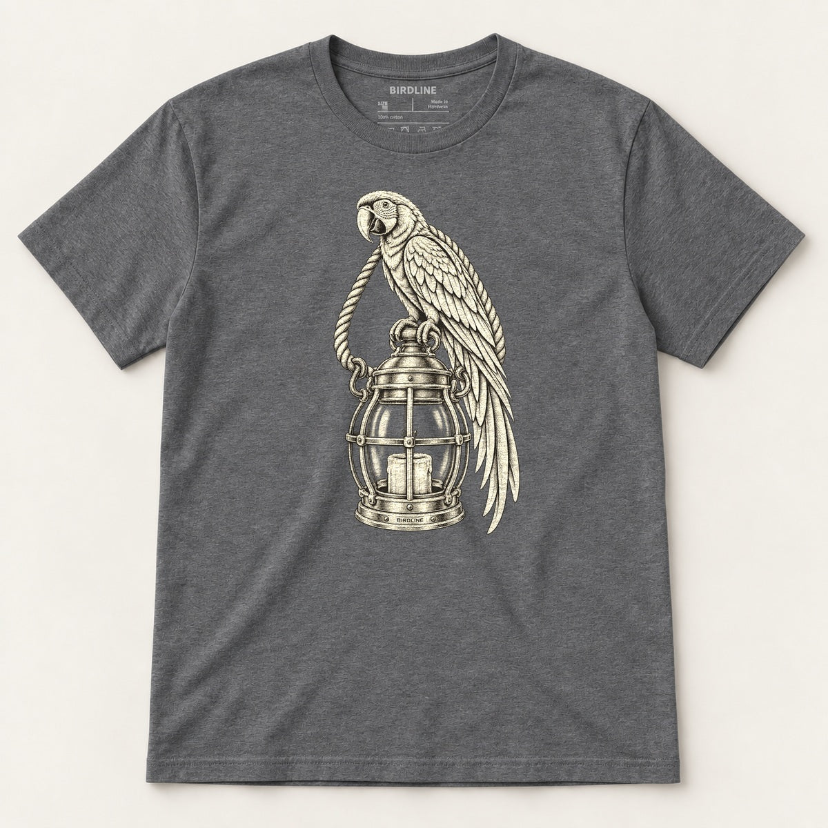 Lantern Watch T-Shirt in Dark Heather, front view