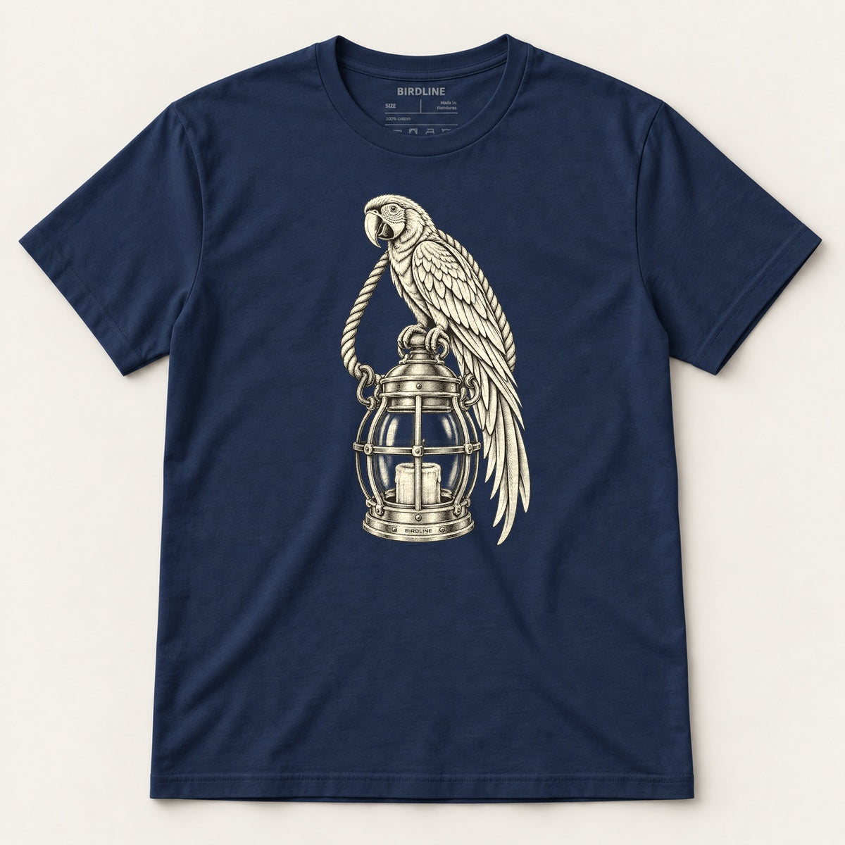 Lantern Watch T-Shirt in Navy, front view