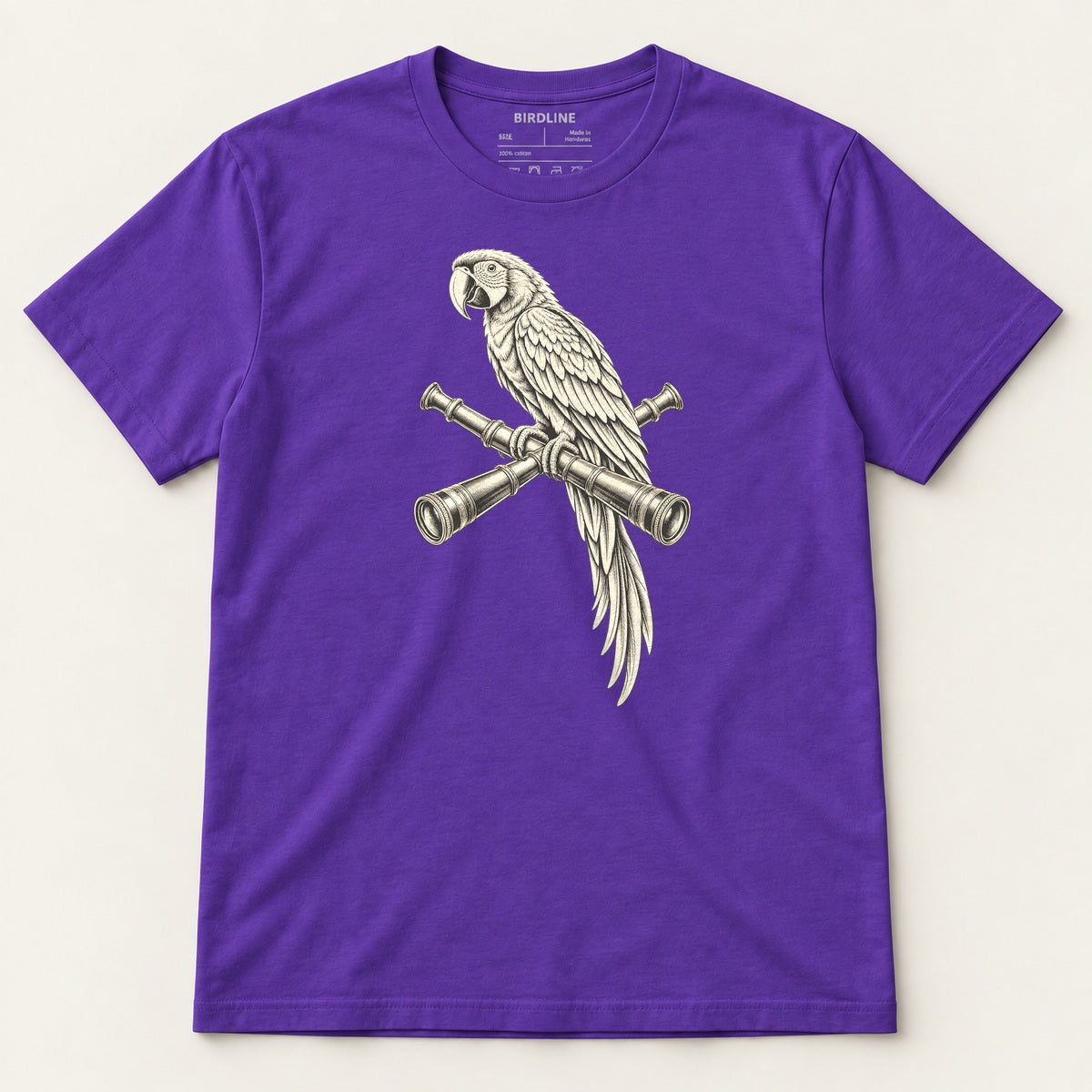 Lookout Macaw T-Shirt in Purple, front view