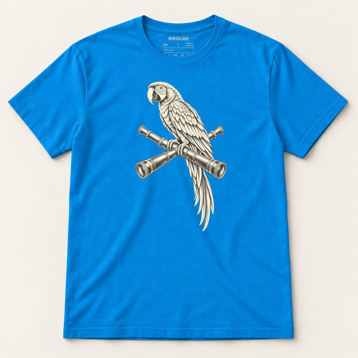 Lookout Macaw T-Shirt in Sapphire, front view