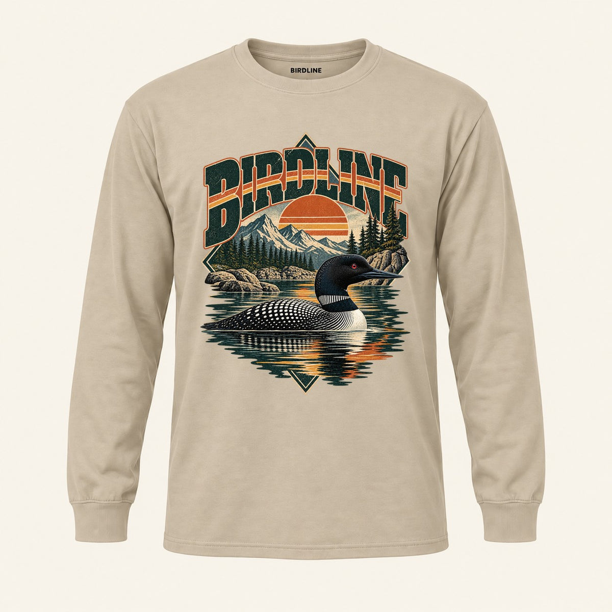 Loon Lake Long Sleeve Shirt in Sand, front view